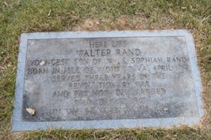 Grave Marker of Walter Rand
